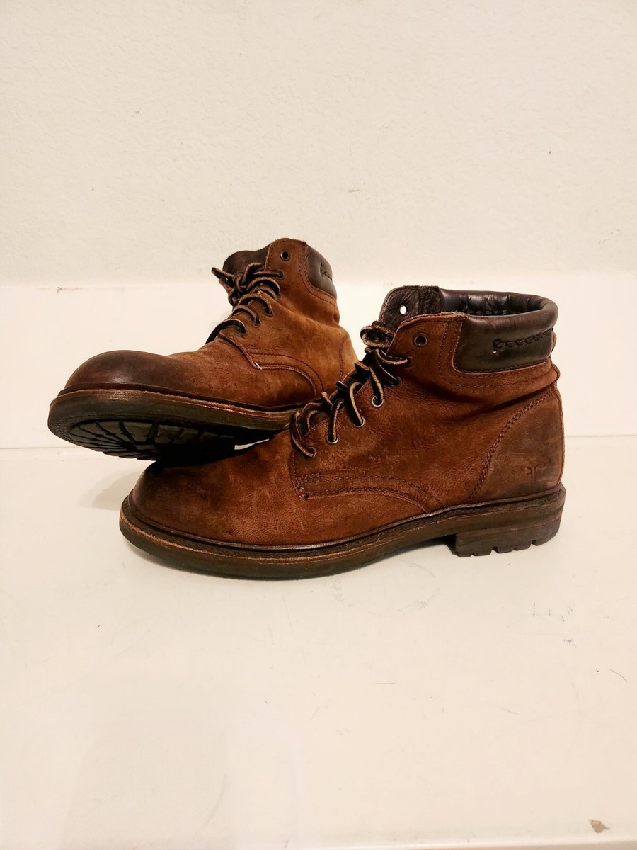 Size 10D-Frye Freemont Distressed Leather Lace Boots 87189 
