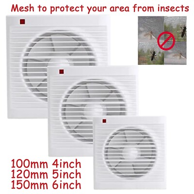 Extractor Fan Bathroom kitchen 100MM 125MM 150MM Toilet 4 5 6Inch White ...