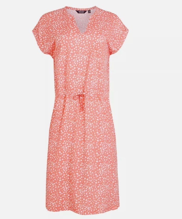 REGATTA Bayletta V Neck Summer Dress in Pink UK Size 10 NEW BNWT