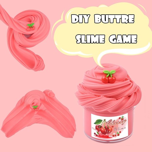 Premade 6 Pack Butter Slime, Slime with Peachybbies Watermelon Lemon Charms New - Picture 7 of 8