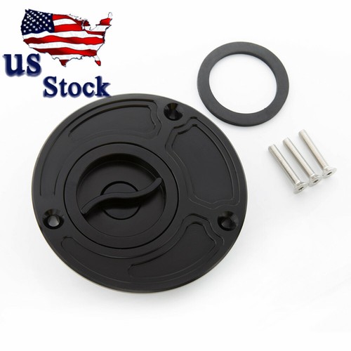 For Yamaha YZF 1000/600 R1 R6 1998 1999 2000-2011 CNC Keyless Fuel Gas Cap Black - Picture 3 of 8