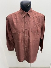 Vintage Valentino Uomo 100 Silk Long Sleeve Shirt Size L