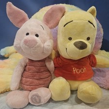 Disney Baby Pooh Disney Store Piglet Both Sewn Eyes Plush 10" Seated
