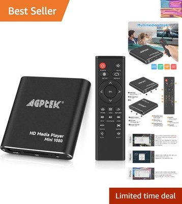 HDMI Media Player, Black Mini 1080p Full-HD Ultra HDMI Digital Media Player f...
