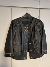 Damen Leder-Kostüm 42, schwarz