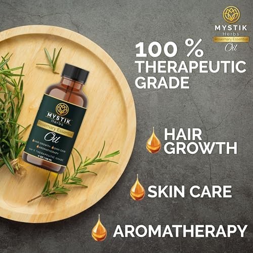 100% Pure Rosemary Essential Oil 4 fl. oz. - Premium Hair Care, Aromatherapy, Di thumbnail 3