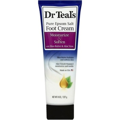Dr. Teal's Foot Cream With Pure Epsom Salt Moisturize & Soften 8 OZ