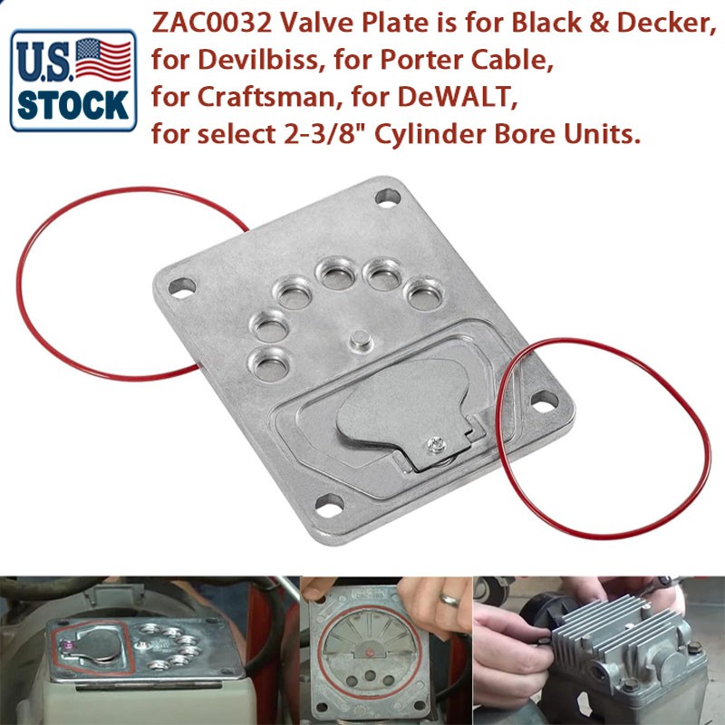 ZAC0032 Compressor Valve Plate Assembly Fit for Craftsman De walt Porter Cable