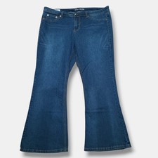 Source Of Wisdom Women's Jeans Slim Boot Cut Dark Wash Stretch Size 18 38 x 28