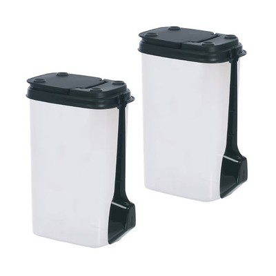 2 Pack Buddeez 1.6 Quart Coffee Storage Containers with Built-in Scoops