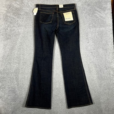 Gap Ultra Low Rise Jeans Women 10 Regular Dark Indigo Flared Stretch NEW