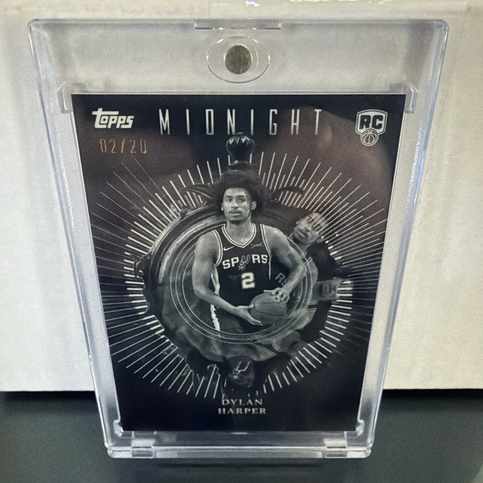 Dylan Harper 25-26 Topps Midnight RC #17 Insomnia Equinox SP 02/20 Spurs # Match