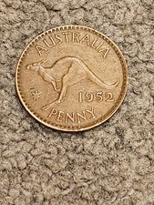 1952 Australian Penny King George VI. Rare Collectable Coin Good Condition
