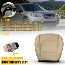 For Subaru Outback 15-17 Driver Perforated Tan Leather Bottom Seat Cover Skin US