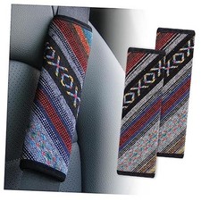 2PCS Seat Belt Cover Pad,Boho Seatbelt Cushion for Car Seatbelt Cover-A
