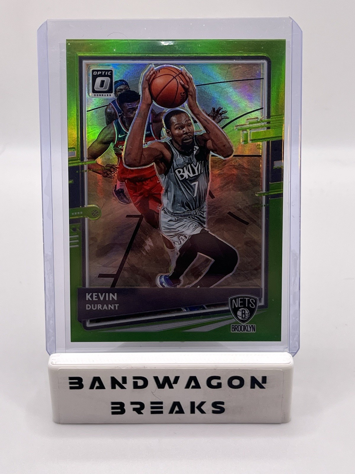 2020-21 Panini Donruss Optic Lime Green Prizm 29/149 Kevin Durant #136 Nets