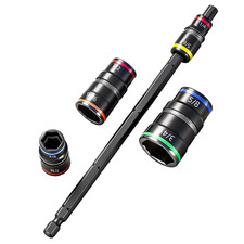 9 in 1 SAE Socket Set for Impact Driver with Flip Sockets and Bit Holder