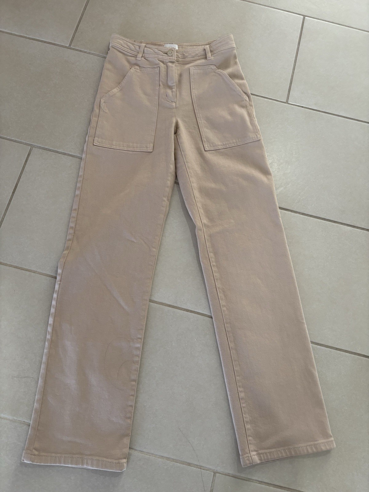 Wilfred Free Modern Utility Pant Aritzia - Size 0 - Tan/Taupe Straight Leg
