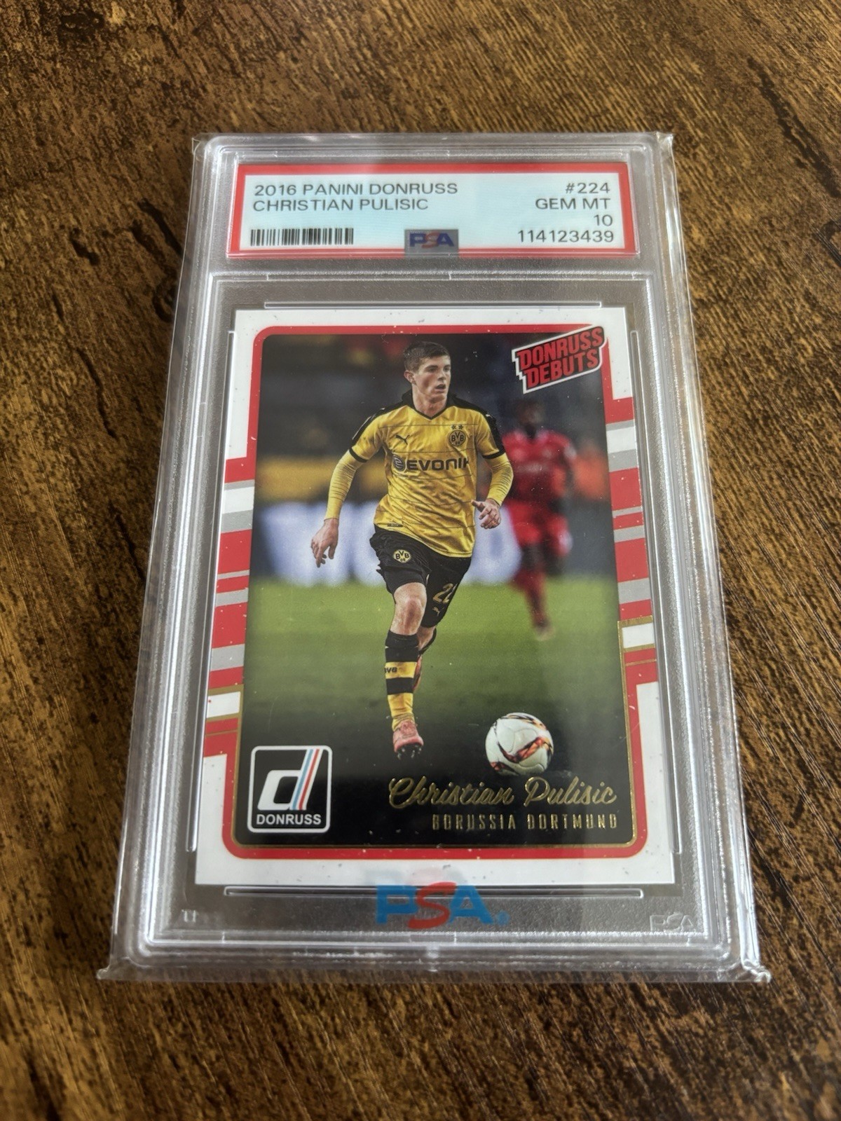 2016-17 Panini Donruss Christian Pulisic RC PSA 10 #224