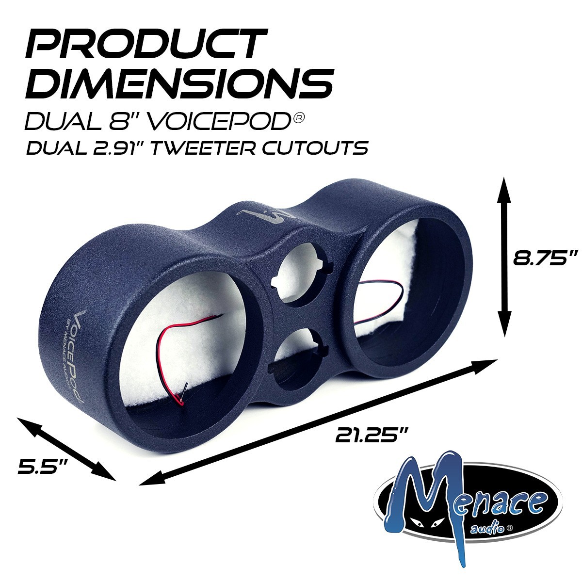 VOICEPOD® by MENACE AUDIO® Dual 8