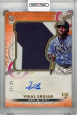 2022 Topps Inception Vidal Brujan Auto Jumbo Patch Orange RC /25