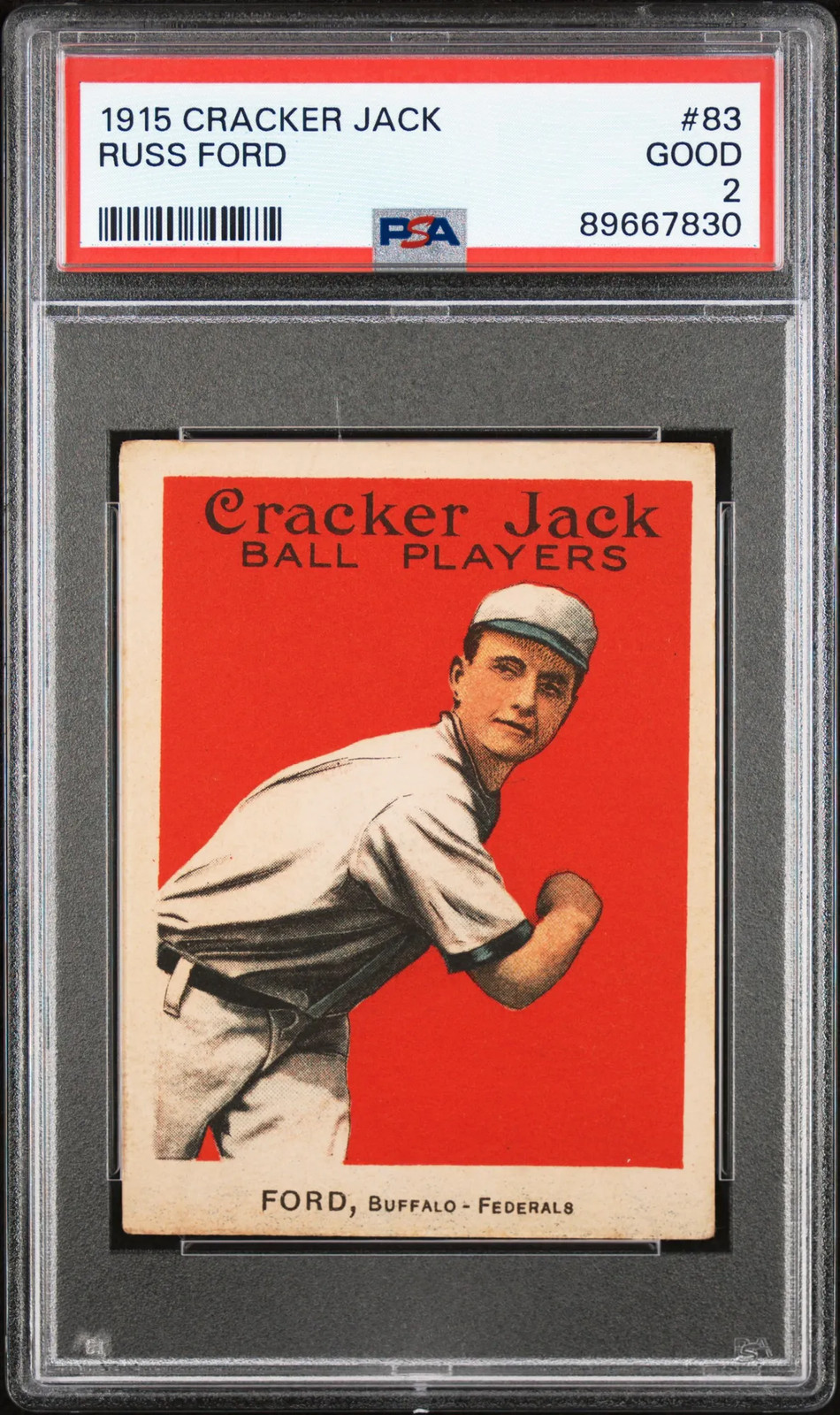 1915 Cracker Jack Russ Ford #83 PSA 2