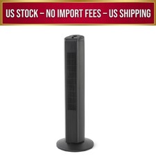 Mainstays 28-Inch Tower Fan with 3-Speed Settings and Oscillation, Black