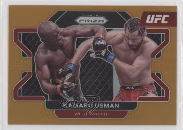2022 Panini Prizm UFC Orange Prizm 14/99 Kamaru Usman #54 1d77
