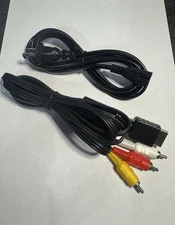 Playstation 1 & 2 AV cables & AC Power Adapter Cord Bundle Combo SET