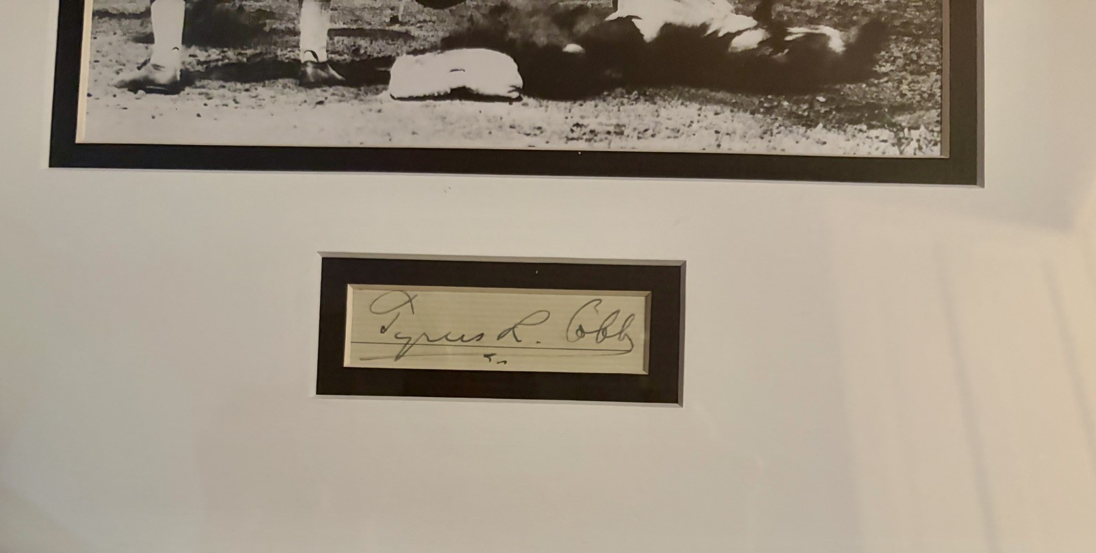 Ty Cobb framed Autograph cut Signed Check Framed PSA LOA from 50 y/o collection view 3