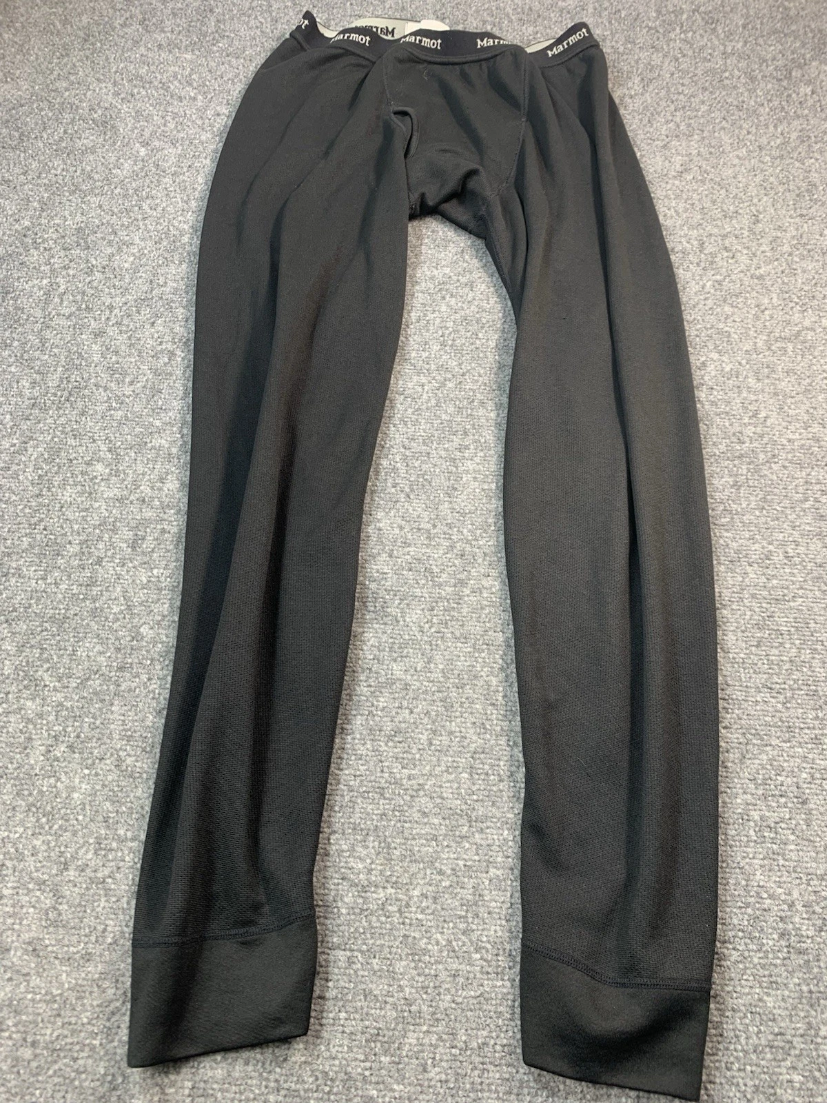Marmot Pants Mens Large Black Lightweight Activewear Elastic Waist Baselayer