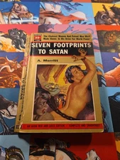 Seven  Footprints To Satan A. Merritt It's 1922 Avon Pulp Fiction Novel Bad Girl