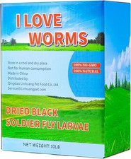 Dried Black Soldier Fly Larvae 10lb , Non-GMO, Treat for Chickens, More Calcium