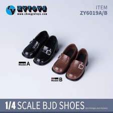 1/4 Black / Brown Uniform Shoes Low-Heel Shoes Fit BJD Doll Accessories
