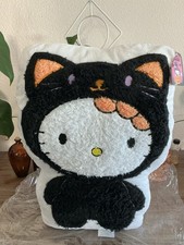 NEW RELEASE  NWT HELLO KITTY BLACK CAT COSTUME LARGE HALLOWEEN THROW PILLOW