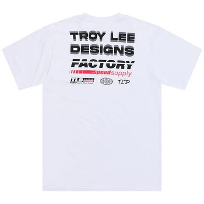 2025 Troy Lee Designs T-Shirt Factory White Motocross or MTB T-Shirt Size Large