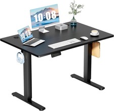 48" Electric Standing Desk Height Adjustable Sit Stand Desk Black
