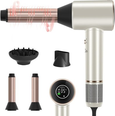 PARWIN PRO BEAUTY Air-Sonic Föhn, HD-LED Anzeige Fön, Haartrockner 110,000RPM