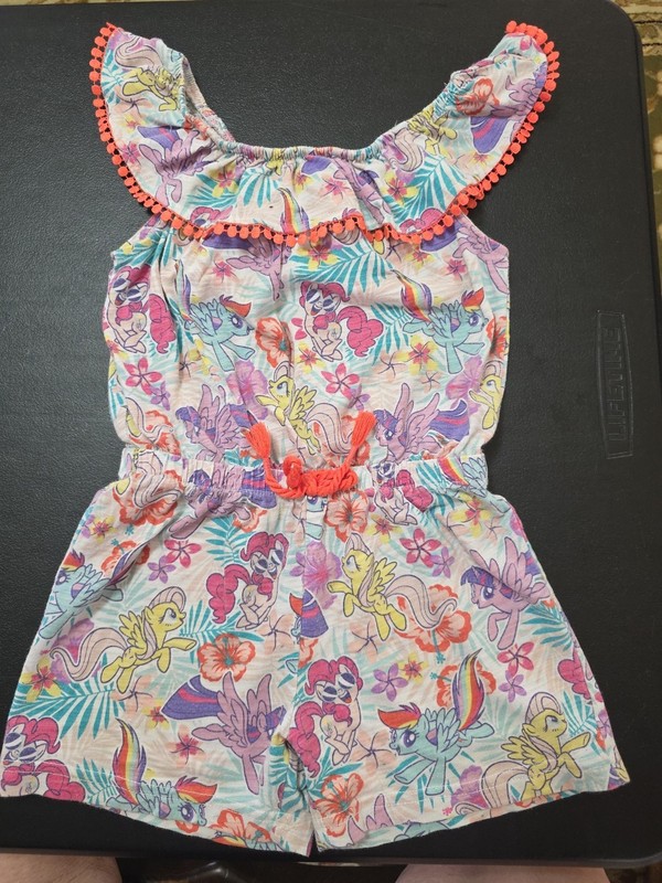 Girls Sz 5 My Little Pony 1pc Ruffled Romper