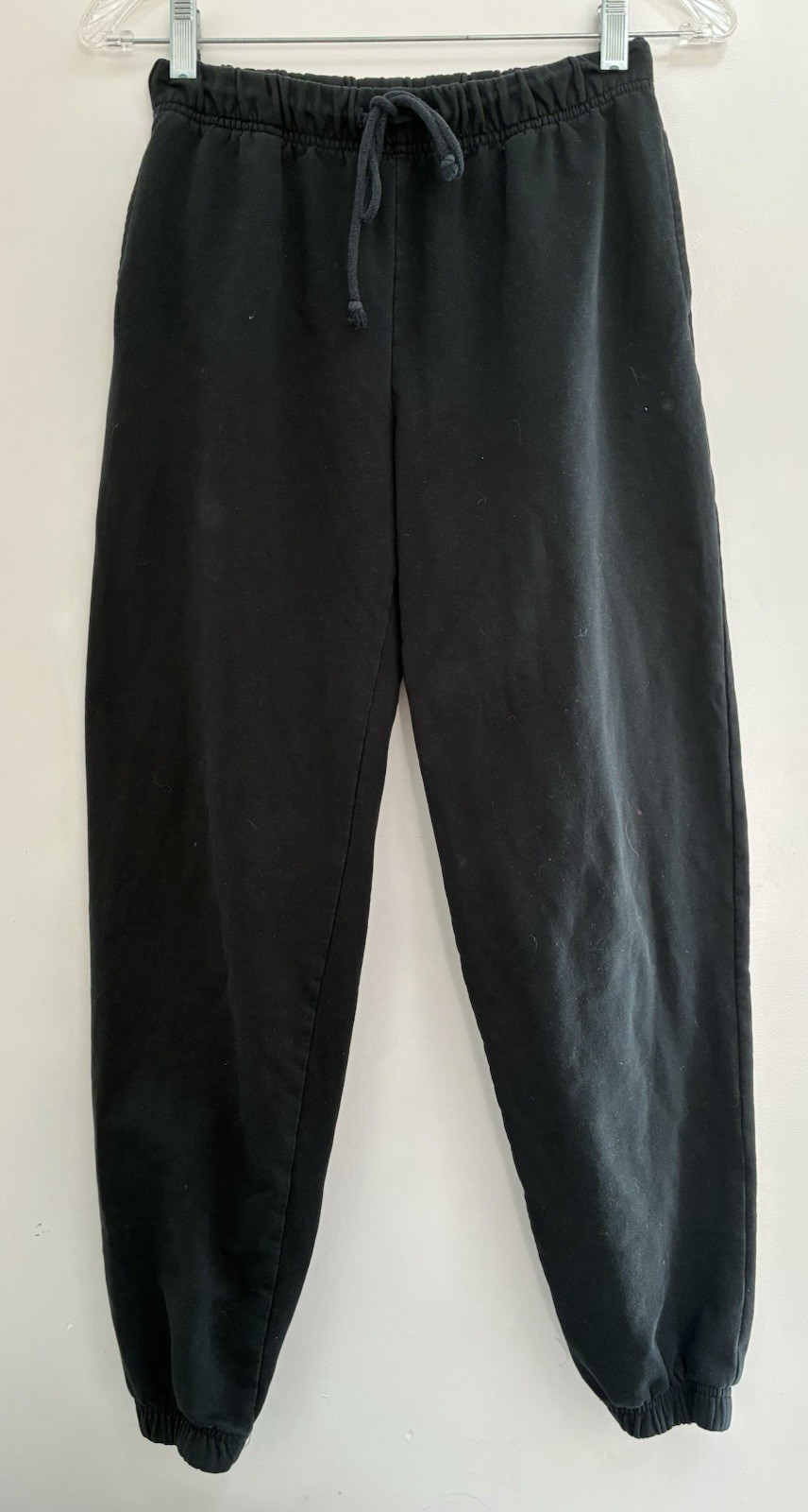 Aeropostale Women's Solid Black Cotton Blend Adjustable Waist Jogger Pants XS