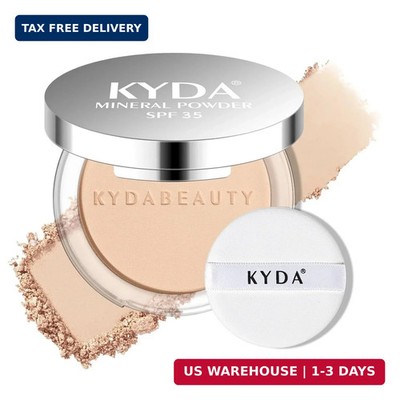 Mineral Powder, SPF 35, 4-in-1 Mineral Pressed Powder Foundation with Conceal...