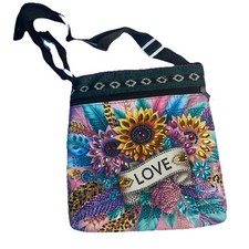 A bag completed with sunflower diamond painting.