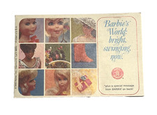 Vintage 1968 Mattel Barbie  "BARBIE'S WORLD:BRIGHT, SWINGING NOW" INSERT BOOKLET