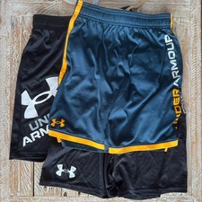 Lot Of 3 Boys Under Armour Golf Shorts Navy Blue Black Size Youth Medium