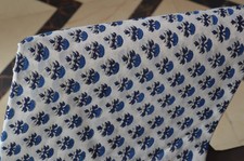 NO TARRIF CHARGES 100 ZK 146 Hand Block Print Floral Fabric 100 Cotton 7 Yard