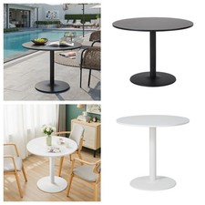 Round Pedestal Dining Table Kitchen Dining Room Cafe Leisure Table 80/100CM