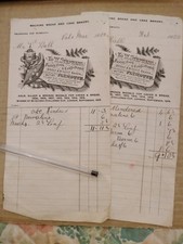 Two Machine Bread And Cake Bakery Account Balance Statements 1922 Plymouth.