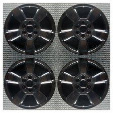 Set 2014-2020 Chevy Sierra Silverado Suburban Tahoe Oem Black Wheels Rims 5652