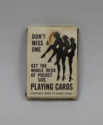 Vintage Go-Go Topless Mini Photo Playing Cards Novelty Original Package Spades