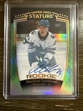 2024 UPPER DECK STATURE #31 MACKLIN CELEBRINI AUTO GREEN RC ROOKIE /199